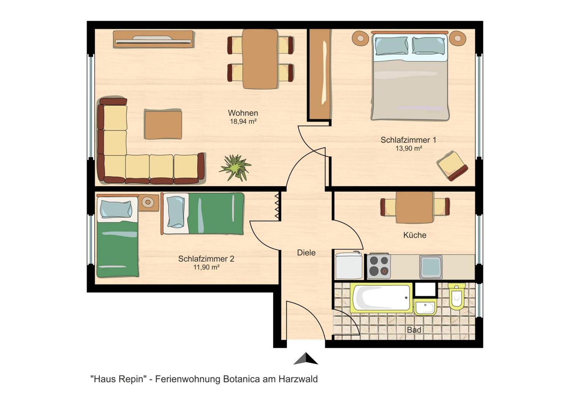 شقة أوبرهوف  في Haus Repin الغرفة الصورة